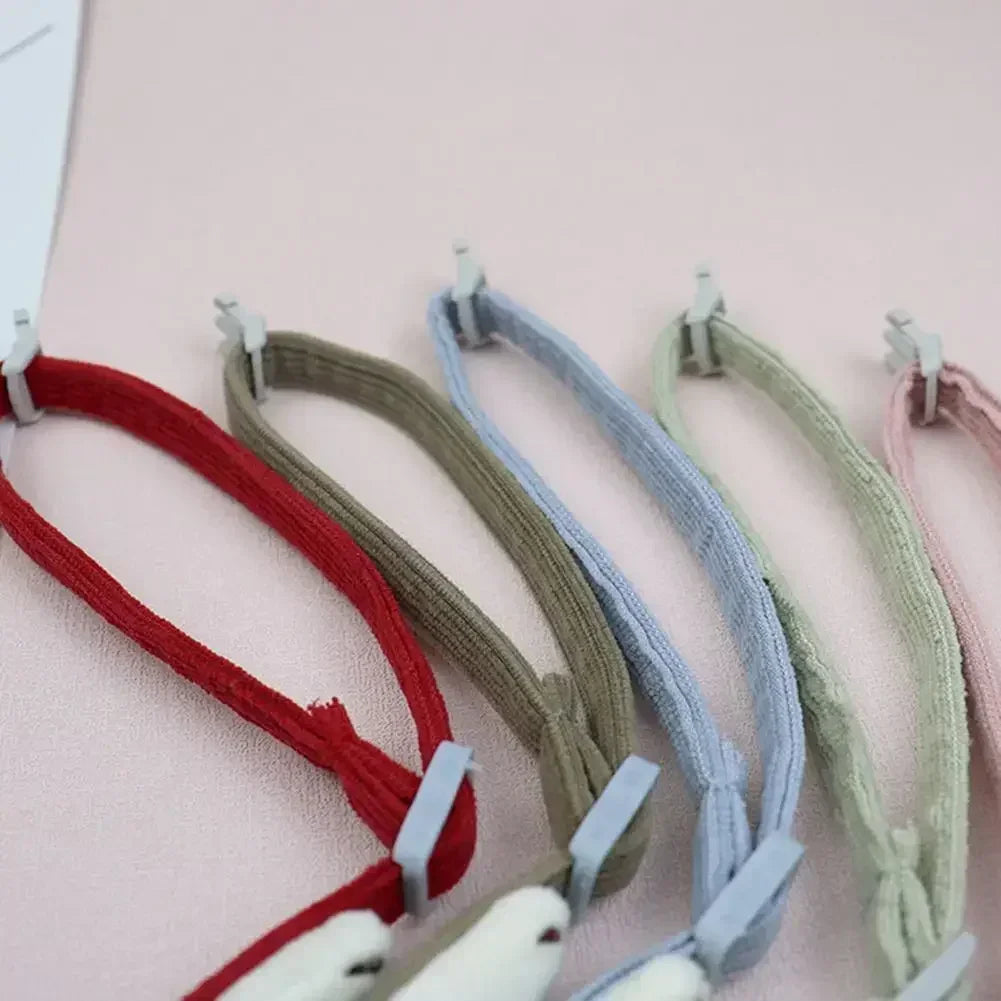 Lovely Pet Collar Adjustable Cartoon Style Soft Pet Necklace with Bell Adjustable Small Dog Cat Collar Pet Supplies