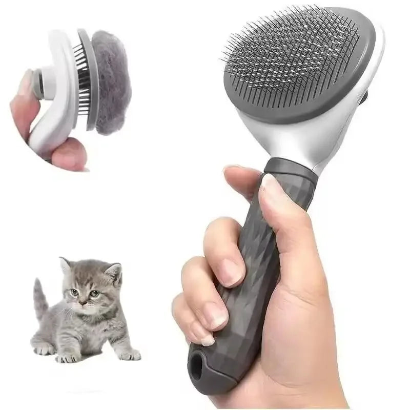Pet Grooming Brush For Dogs And Cats, Self Cleaning Dematting Comb, Pet Hair Remover, Dog Cat Grooming Accessories
