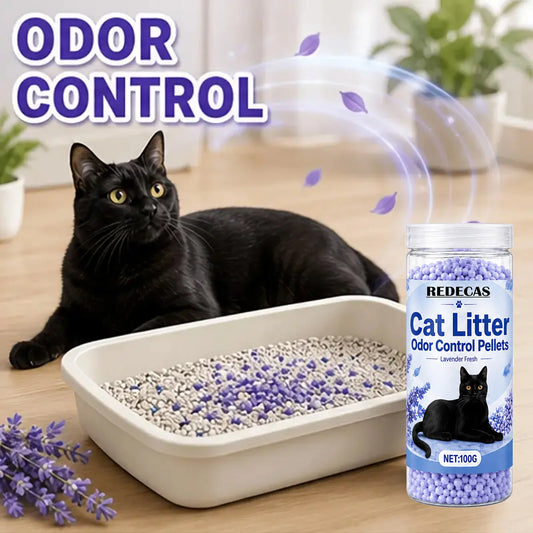 Lavender‑scented Cat Litter Deodorizer Granules, Litter Box Freshener, Reduces Bad Odors & Keeps Litter Area Fresh