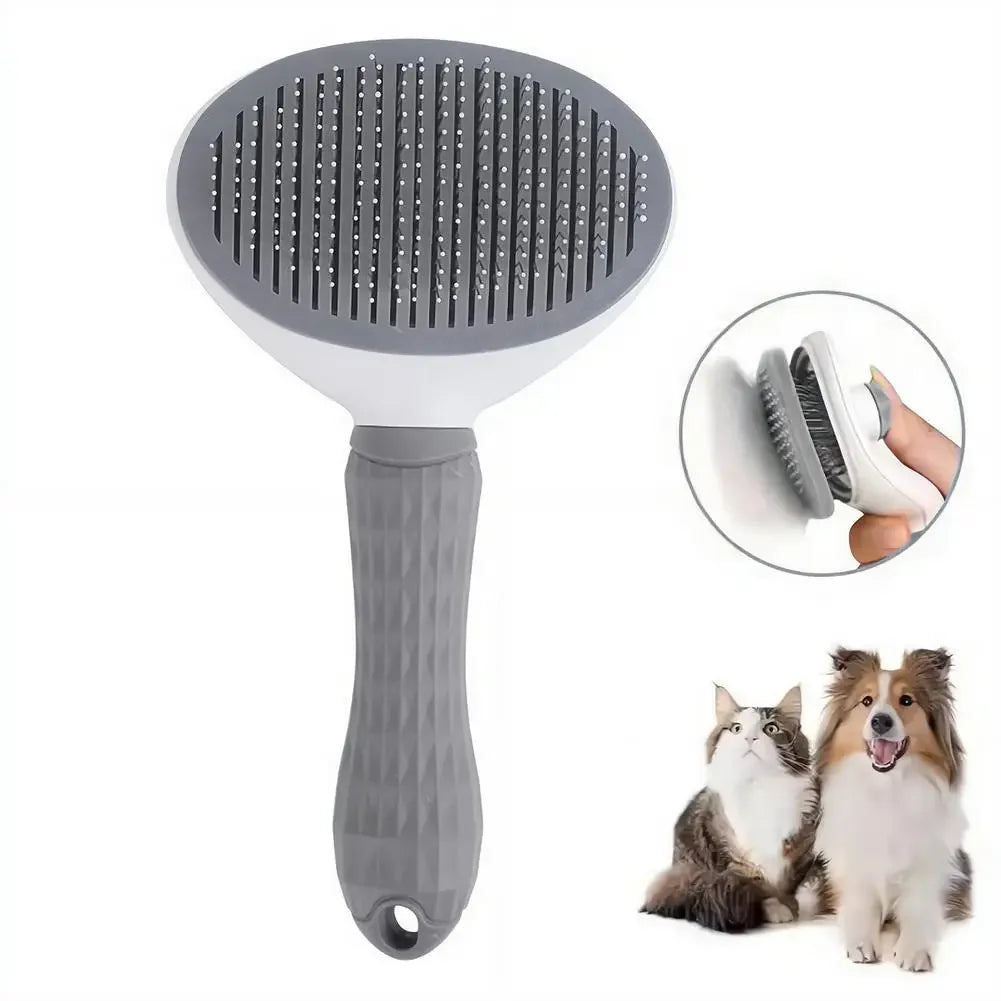 Pet Grooming Brush For Dogs And Cats, Self Cleaning Dematting Comb, Pet Hair Remover, Dog Cat Grooming Accessories