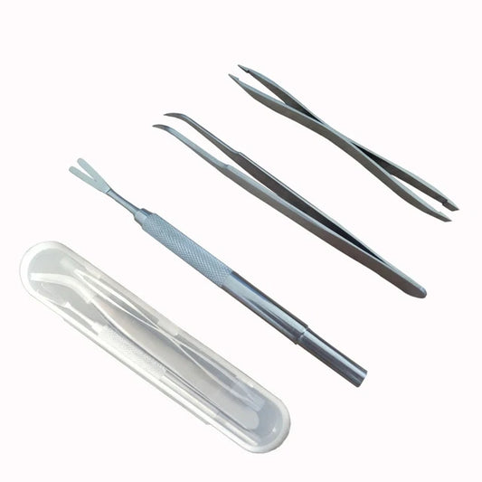 Quality Stainless Steel Pet Flea Remover Tool Scratching Hook Tweezers Clips Set Cat Dog Tick Removal Tool Pet Grooming Supplies