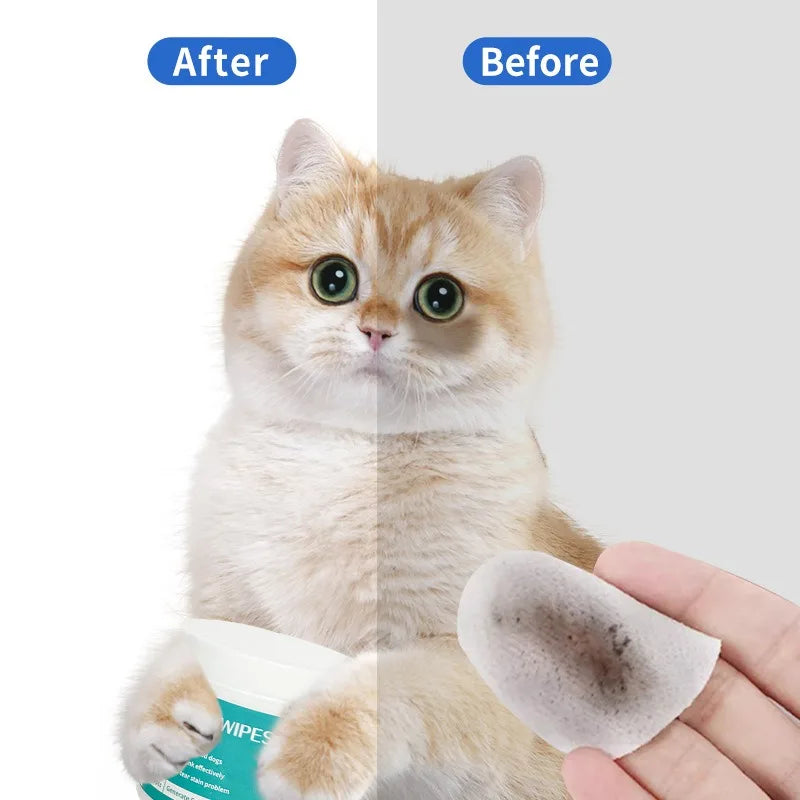100 Piece Pet Eye Cleaning Wipes Tear Mark Remover for Cats Hygienic Grooming Wet Tissues for Home Pet Care
