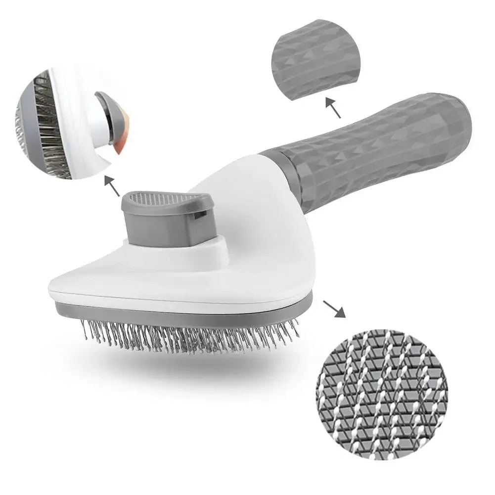 Pet Grooming Brush For Dogs And Cats, Self Cleaning Dematting Comb, Pet Hair Remover, Dog Cat Grooming Accessories