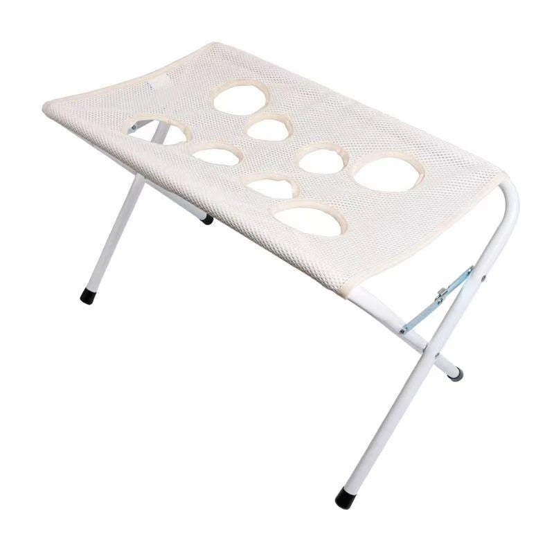 Pet Grooming Hammock Stand Foldable Dog Bathing Table Breathable Mesh Washing Support with Storage Pockets for Home Salon