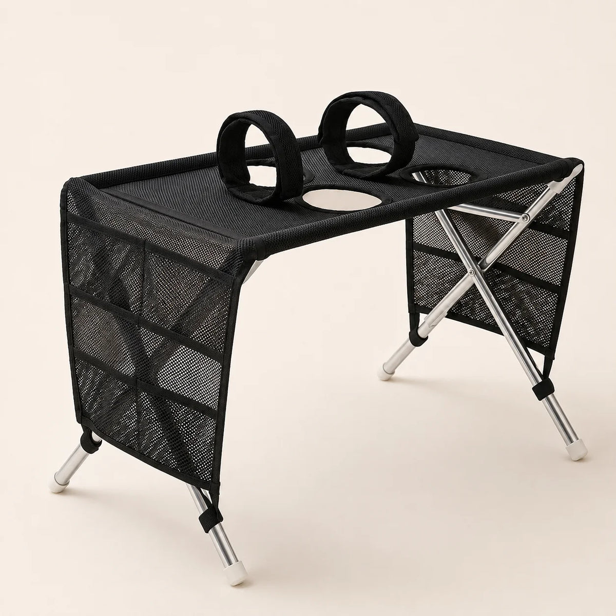Pet Grooming Hammock Stand Foldable Dog Bathing Table Breathable Mesh Washing Support with Storage Pockets for Home Salon